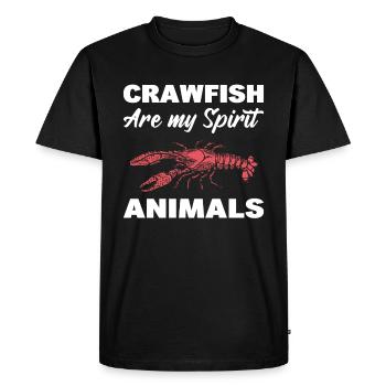 Les écrevisses sont mes animaux spirituels - T-shirt Premium bio Homme - noir - Devant - Nico (187cm)