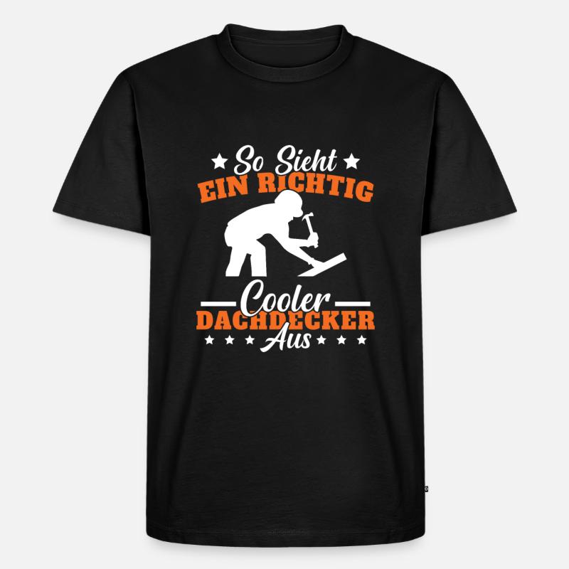Dachdecker Meister Geschenk - Männer Premium Bio T-Shirt - Schwarz