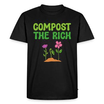 Compost The Rich Green Activist - T-shirt Premium bio Homme - noir - Devant - Nico (187cm)