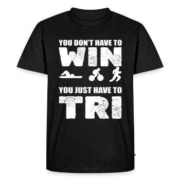 Triathlete Triathlon - Men's Premium Organic T-Shirt - black - Front - Nico (187cm)