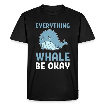 Everything Whale Be Okay Whale Expert - Men's Premium Organic T-Shirt - black - Front - Nico (187cm)