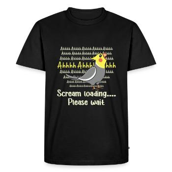 Je suis un peu un gros Tiel - cockatiel - T-shirt Premium bio Homme - noir - Devant - Nico (187cm)
