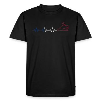 Cavalier Cheval & Western | Équitation Western - T-shirt Premium bio Homme - noir - Devant - Nico (187cm)