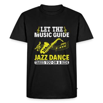 Laissez la musique guider Jazz Dance on a Ride - Jazz - T-shirt Premium bio Homme - noir - Devant - Nico (187cm)