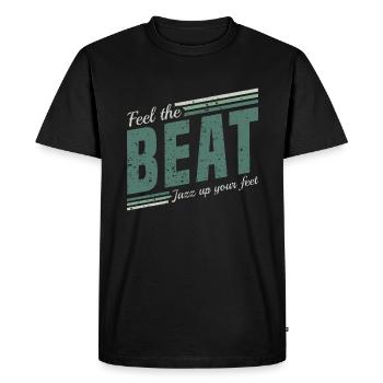 Sentez le Beat Jazz dans vos pieds - Jazz Musiker - T-shirt Premium bio Homme - noir - Devant - Nico (187cm)