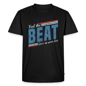 Sentez le Beat Jazz dans vos pieds - Jazz Musiker - T-shirt Premium bio Homme - noir - Devant - Nico (187cm)