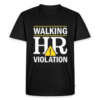 Human Resources Walking HR Violation - HR - Men's Premium Organic T-Shirt - black - Front - Nico (187cm)
