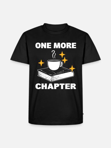One More Chapter Bücherwurm - Männer Premium Bio T-Shirt - Schwarz