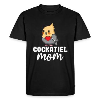 Cockatiel Mom - Amoureux des oiseaux cockatiel - T-shirt Premium bio Homme - noir - Devant - Nico (187cm)