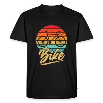 Bicycle Retro Mountain Bike MTB - Men's Premium Organic T-Shirt - black - Front - Nico (187cm)