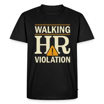 Human Resources Walking HR Violation - HR - Men's Premium Organic T-Shirt - black - Front - Nico (187cm)
