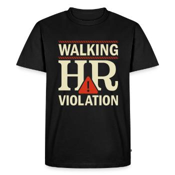 Human Resources Walking HR Violation - HR - Men's Premium Organic T-Shirt - black - Front - Nico (187cm)