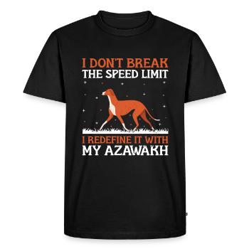 Azawakh Dog Owner Arabian Greyhound Tuareg Sloughi - T-shirt Premium bio Homme - noir - Devant - Nico (187cm)