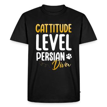 Chat persan Chat Amoureux Propriétaire de chat Persan Longhair C - T-shirt Premium bio Homme - noir - Devant - Nico (187cm)