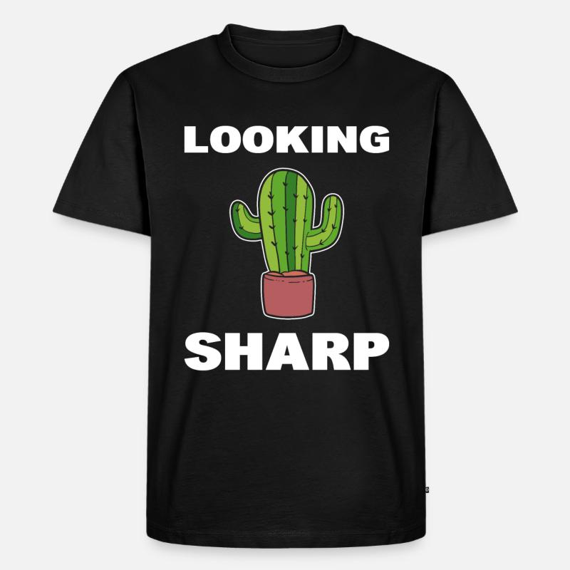 Looking Sharp Gärtner - Männer Premium Bio T-Shirt - Schwarz