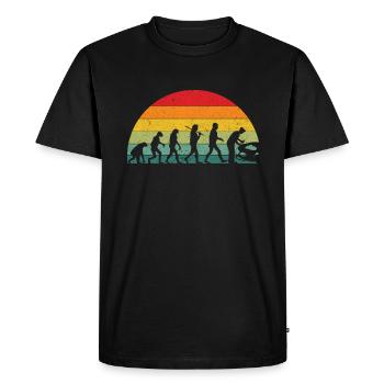 Retro Evolution Mechanic - Mechatronics Technician - Men's Premium Organic T-Shirt - black - Front - Nico (187cm)