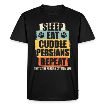 Chat persan Chat Amoureux Propriétaire de chat Persan Longhair C - T-shirt Premium bio Homme - noir - Devant - Nico (187cm)