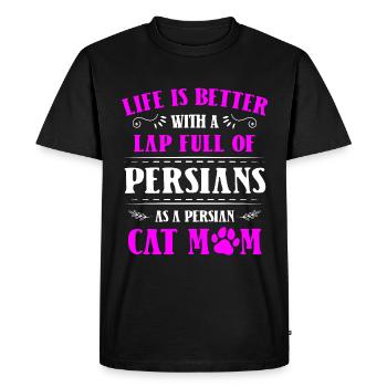 Chat persan Chat Amoureux Propriétaire de chat Persan Longhair C - T-shirt Premium bio Homme - noir - Devant - Nico (187cm)