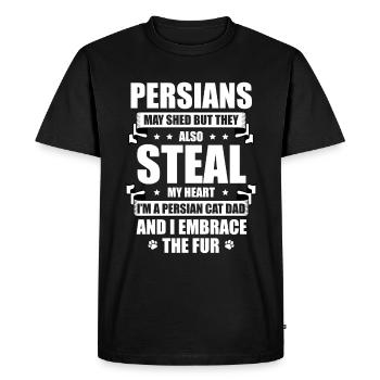 Chat persan Chat Amoureux Propriétaire de chat Persan Longhair C - T-shirt Premium bio Homme - noir - Devant - Nico (187cm)