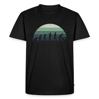 Retro Evolution Mechanic - Mechatronics Technician - Men's Premium Organic T-Shirt - black - Front - Nico (187cm)