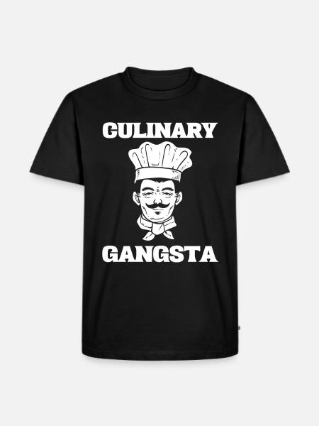 Culinary Gangsta Koch - Männer Premium Bio T-Shirt - Schwarz