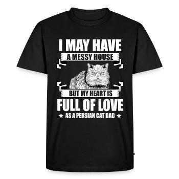 Chat persan Chat Amoureux Propriétaire de chat Persan Longhair C - T-shirt Premium bio Homme - noir - Devant - Nico (187cm)
