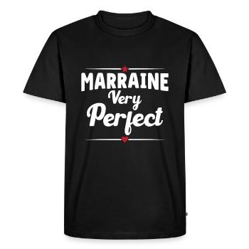 Marraine very perfect - T-shirt Premium bio Homme - noir - Devant - Nico (187cm)