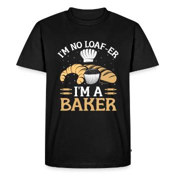 Baking Bakery Pastry Confectioner Baker Confection - Men's Premium Organic T-Shirt - black - Front - Nico (187cm)