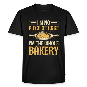 Baking Bakery Pastry Confectioner Baker Confection - Men's Premium Organic T-Shirt - black - Front - Nico (187cm)