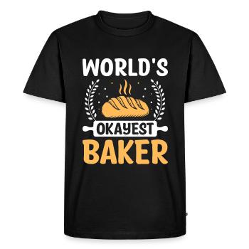 Baking Bakery Pastry Confectioner Baker Confection - Men's Premium Organic T-Shirt - black - Front - Nico (187cm)