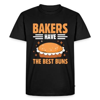 Baking Bakery Pastry Confectioner Baker Confection - Men's Premium Organic T-Shirt - black - Front - Nico (187cm)