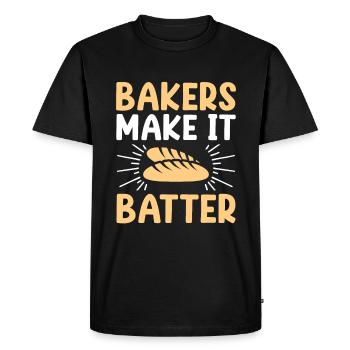 Baking Bakery Pastry Confectioner Baker Confection - Men's Premium Organic T-Shirt - black - Front - Nico (187cm)