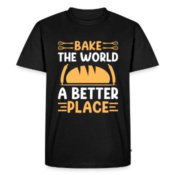 Baking Bakery Pastry Confectioner Baker Confection - Men's Premium Organic T-Shirt - black - Front - Nico (187cm)