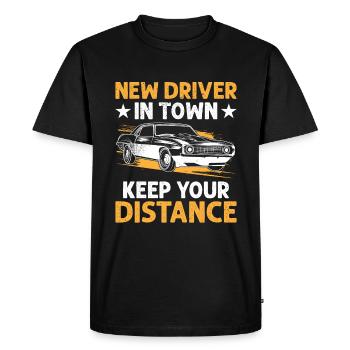 Permis de conduire passé Nouveau permis de conduire S - T-shirt Premium bio Homme - noir - Devant - Nico (187cm)