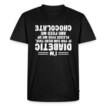 Sensibilisation au diabète - Diabète diabétique de type 1 - T-shirt Premium bio Homme - noir - Devant - Nico (187cm)