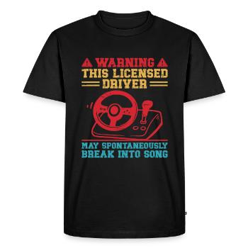Driving License Passed New Driver Permit Driving S - Men's Premium Organic T-Shirt - black - Front - Nico (187cm)