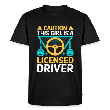 Driving License Passed New Driver Permit Driving S - Men's Premium Organic T-Shirt - black - Front - Nico (187cm)