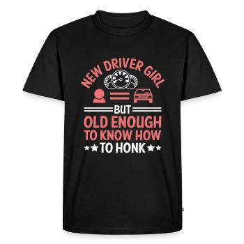 Driving License Passed New Driver Permit Driving S - Men's Premium Organic T-Shirt - black - Front - Nico (187cm)