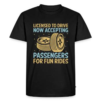 Driving License Passed New Driver Permit Driving S - Men's Premium Organic T-Shirt - black - Front - Nico (187cm)