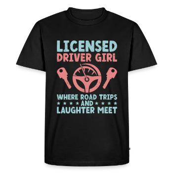 Permis de conduire passé Nouveau permis de conduire S - T-shirt Premium bio Homme - noir - Devant - Nico (187cm)