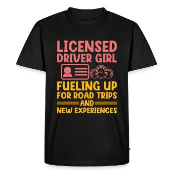 Driving License Passed New Driver Permit Driving S - Men's Premium Organic T-Shirt - black - Front - Nico (187cm)