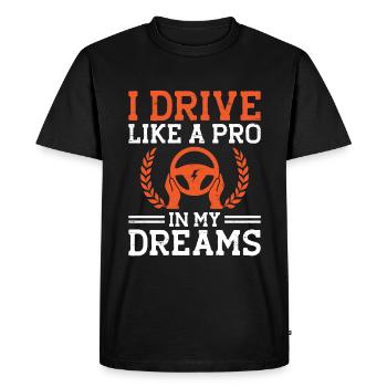 Driving License Passed New Driver Permit Driving S - Men's Premium Organic T-Shirt - black - Front - Nico (187cm)