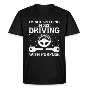 Driving License Passed New Driver Permit Driving S - Men's Premium Organic T-Shirt - black - Front - Nico (187cm)