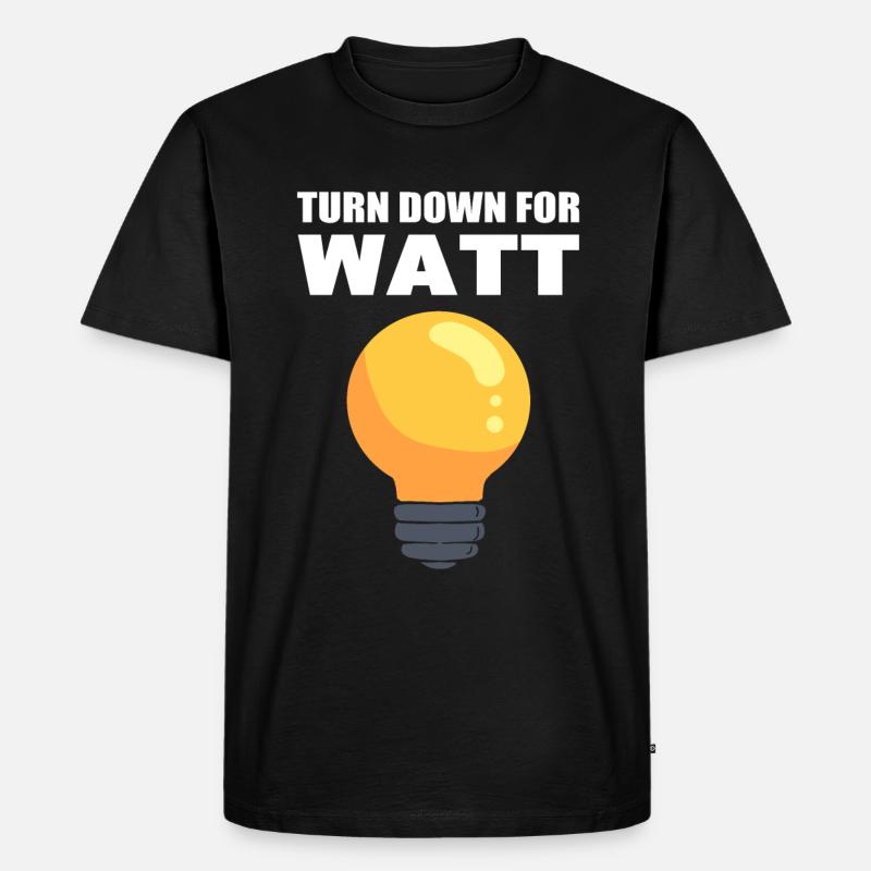 Science Pun Elektriker - Männer Premium Bio T-Shirt - Schwarz