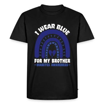 Sensibilisation au diabète - Diabète diabétique de type 1 - T-shirt Premium bio Homme - noir - Devant - Nico (187cm)