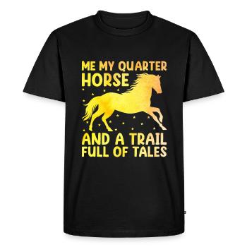 American Quarter Horse Equestrian Horse Lover Hors - T-shirt Premium bio Homme - noir - Devant - Nico (187cm)