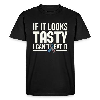 Si ça a l’air savoureux, je ne peux pas le manger - type diabétique - T-shirt Premium bio Homme - noir - Devant - Nico (187cm)