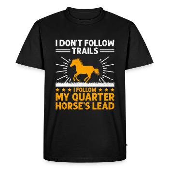 American Quarter Horse Equestrian Horse Lover Hors - T-shirt Premium bio Homme - noir - Devant - Nico (187cm)