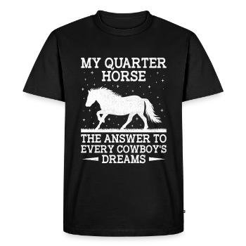 American Quarter Horse Equestrian Horse Lover Hors - T-shirt Premium bio Homme - noir - Devant - Nico (187cm)