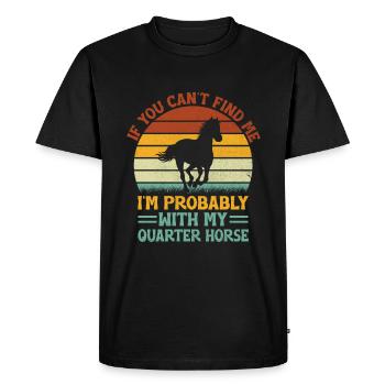 American Quarter Horse Equestrian Horse Lover Hors - T-shirt Premium bio Homme - noir - Devant - Nico (187cm)